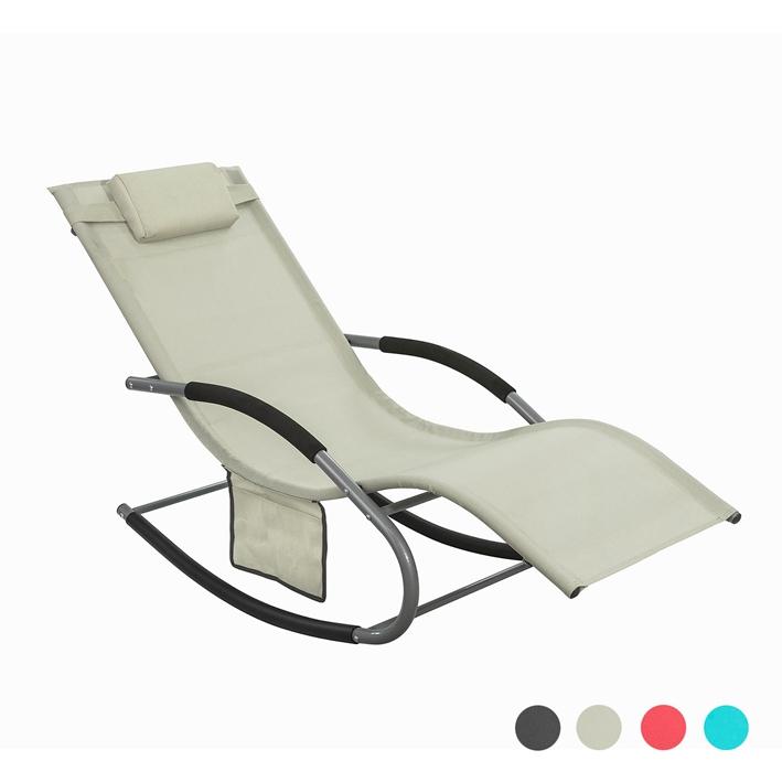 Sobuy muebles de jardin mecedora silla tumbona de exterior ogs28-mi