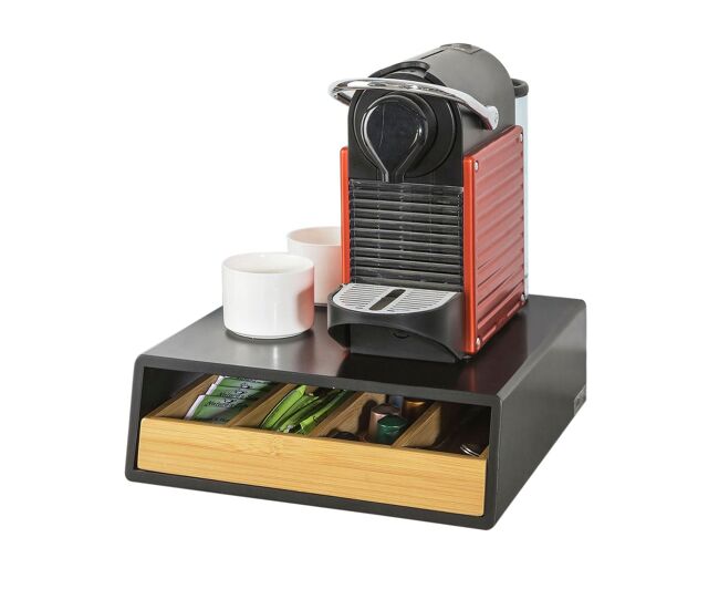 Soporte para cápsulas de café, estante cafetera,estantería de cocina,con un cajón frg280-sch sobuy