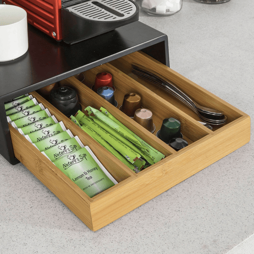 Suporte para cápsulas de café com 1 gaveta FRG280-SCH SoBuy