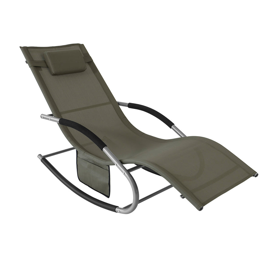 Sobuy muebles de jardin mecedora silla tumbona de exterior ogs28-br