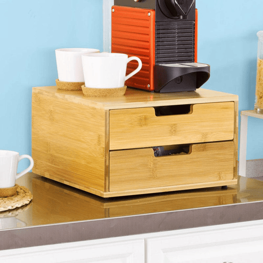 Suporte para cápsulas de café com 2 gavetas FRG82-N SoBuy