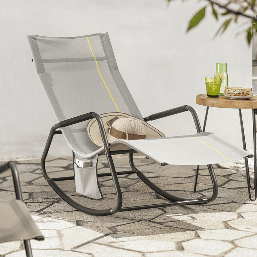 Espreguiçadeira de balanço SoBuy com bolso lateral OGS47-HG SoBuy