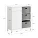 Mueble para Ropa Sucia con Cestos BZR77-W SoBuy Mueble para Ropa Sucia con Cestos BZR77-W SoBuy Blanco