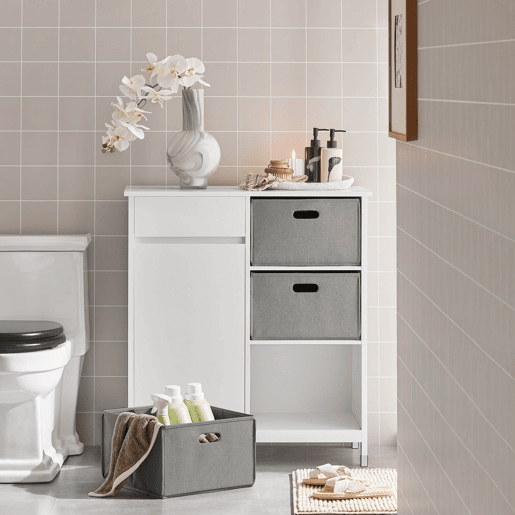 Unidade de cesto de roupa suja com cestos SoBuy BZR77-W