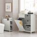 Mueble para Ropa Sucia con Cestos BZR77-W SoBuy Mueble para Ropa Sucia con Cestos BZR77-W SoBuy Blanco