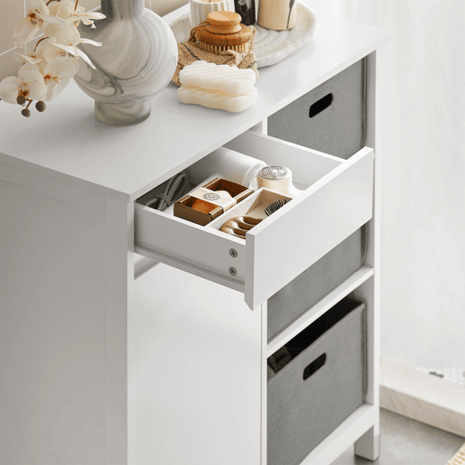 Unidade de cesto de roupa suja com cestos SoBuy BZR77-W