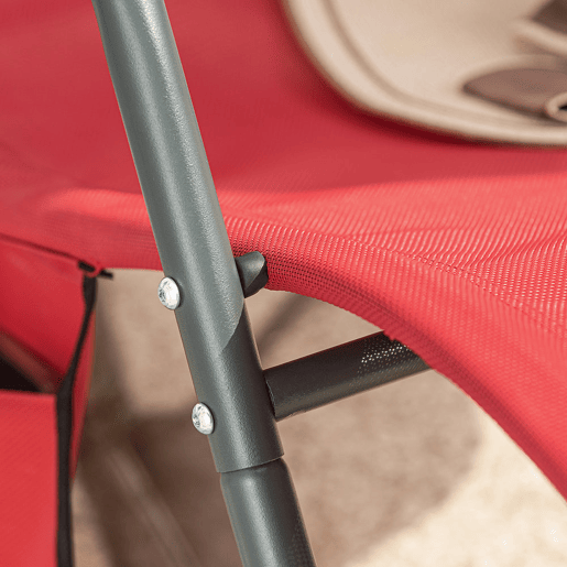 Espreguiçadeira de baloiço com bolso lateral OGS47-R SoBuy