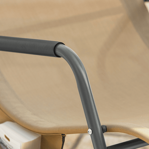 Espreguiçadeira SoBuy com bolso lateral SoBuy OGS47-KA