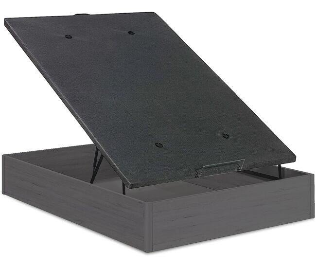 Canapé abatible 105x190tapa tapizada 3d transpirable, de gran capacidad, color gris