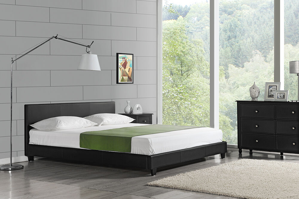 [Corium] Cama de matrimonio Albacete de cuero sintético moderna