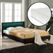 Corium Cama de matrimonio Paris de cuero sintético - con colchón 169x210 Corium Cama de matrimonio Paris de cuero sintético - con colchón 169x210 Negro