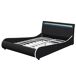Corium Cama Doble (Valencia) tapizada en cuero sintético con LED 149x221 Corium Cama Doble (Valencia) tapizada en cuero sintético con LED 149x221 Blanco/ Beige