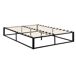 Cama Doble (Kreta) con colchón y listón de cama metal-acero 140x200 Cama Doble (Kreta) con colchón y listón de cama metal-acero 140x200 Negro