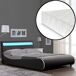 Corium Cama Doble (Valencia) de cuero sintético con colchón y LED 149x221 Corium Cama Doble (Valencia) de cuero sintético con colchón y LED 149x221 Blanco/ Beige