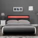 Corium Cama Doble (Valencia) de cuero sintético con colchón y LED 149x221 Corium Cama Doble (Valencia) de cuero sintético con colchón y LED 149x221 Blanco/ Beige