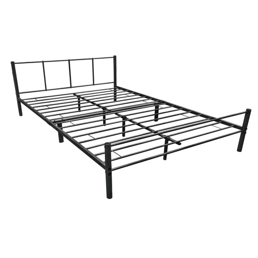Cama casal Laos com estrado metálico 160 x 200 cm - Preto mate en.casa