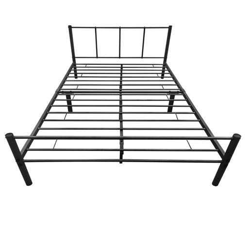 Cama casal Laos com estrado metálico 160 x 200 cm - Preto mate en.casa