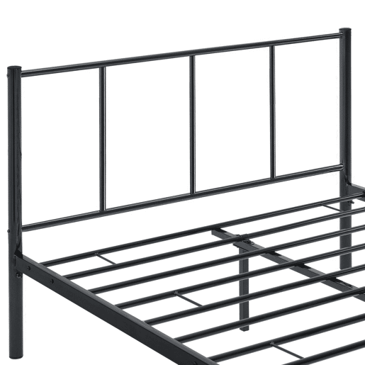 Cama casal Laos com estrado metálico 160 x 200 cm - Preto mate en.casa