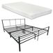 Cama doble Laos de Metal con Colchón de Espuma fría 181x209 Cama doble Laos de Metal con Colchón de Espuma fría 181x209 Negro