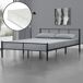 Cama doble Laos de Metal con Colchón de Espuma fría 181x209 Cama doble Laos de Metal con Colchón de Espuma fría 181x209 Negro