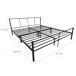 Cama doble Laos de Metal con Colchón de Espuma fría 181x209 Cama doble Laos de Metal con Colchón de Espuma fría 181x209 Negro