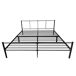 Cama doble Laos de Metal con Colchón de Espuma fría 181x209 Cama doble Laos de Metal con Colchón de Espuma fría 181x209 Negro