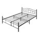 Cama doble (Florenz) con cabecero curvado y somier metal 146x208 Cama doble (Florenz) con cabecero curvado y somier metal 146x208 Blanco/ Beige