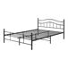 Cama doble (Florenz) con cabecero curvado y somier metal 146x208 Cama doble (Florenz) con cabecero curvado y somier metal 146x208 Blanco/ Beige