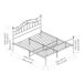 Cama doble (Florenz) con cabecero curvado y somier metal 146x208 Cama doble (Florenz) con cabecero curvado y somier metal 146x208 Blanco/ Beige
