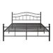 Cama doble (Florenz) con cabecero curvado y somier metal 146x208 Cama doble (Florenz) con cabecero curvado y somier metal 146x208 Blanco/ Beige