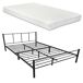 Cama doble Laos de Metal con Colchón de Espuma fría 161x209 Cama doble Laos de Metal con Colchón de Espuma fría 161x209 Negro