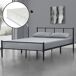 Cama doble Laos de Metal con Colchón de Espuma fría 161x209 Cama doble Laos de Metal con Colchón de Espuma fría 161x209 Negro