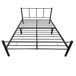 Cama doble Laos de Metal con Colchón de Espuma fría 161x209 Cama doble Laos de Metal con Colchón de Espuma fría 161x209 Negro