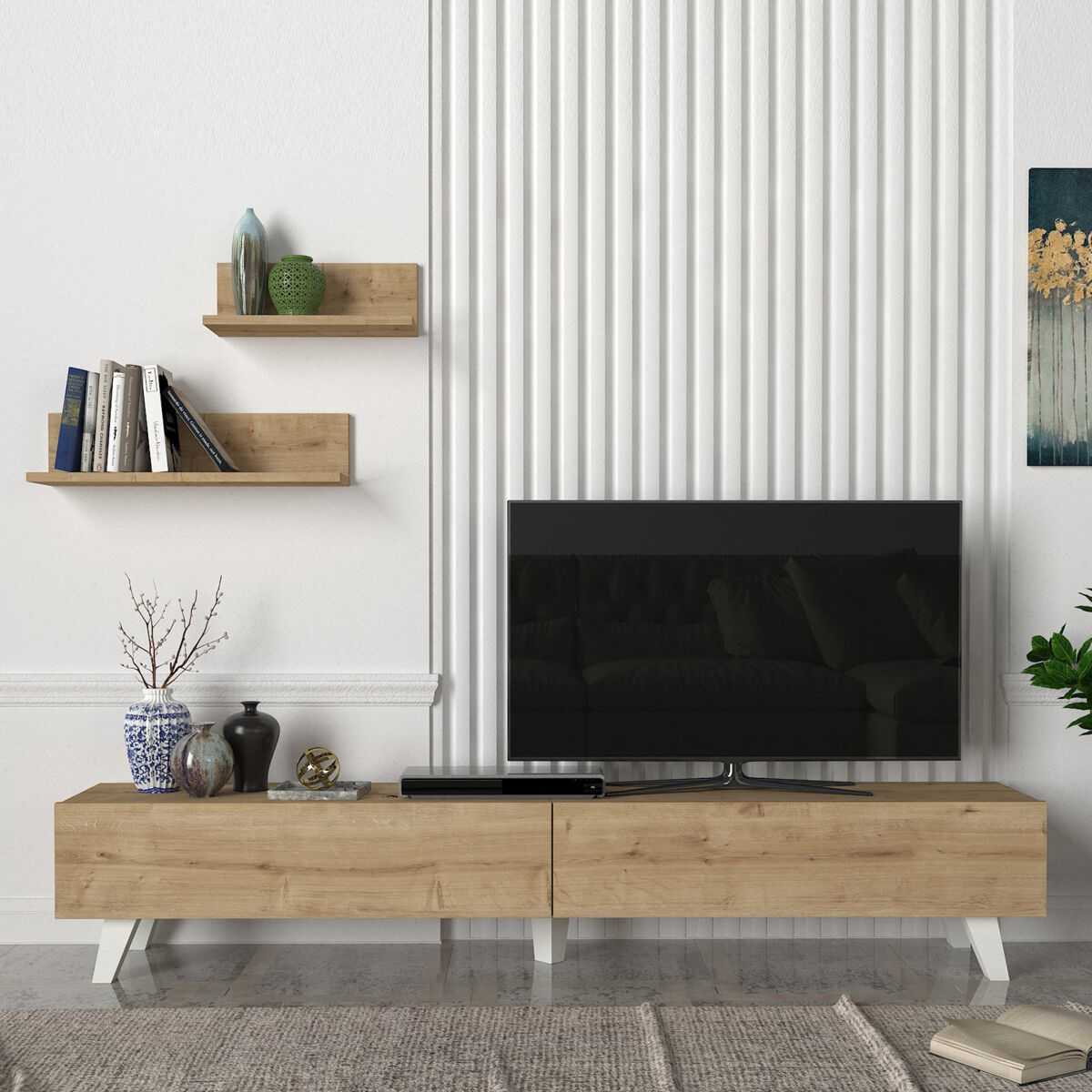 Juego de mueble de salón Saarijärvi aglomerado 180