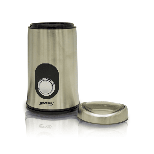 MPM MMK-02M Moinho de Café, Sementes, Especiarias e Nozes, Lâmina Aço Inoxidável, Moagem: 115gmin, 150, Prata