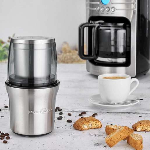 Proficook KSW 1021 Moinho de Café e Picador 2 em 1, Inox Tanque de 85g, 200, Prata