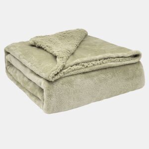 Briebe - Manta de Sofa, Cobertor de Sedalina com Tela de Sherpa 130 x 160cm Quente, Grossa e Extra Macia, , Taupe