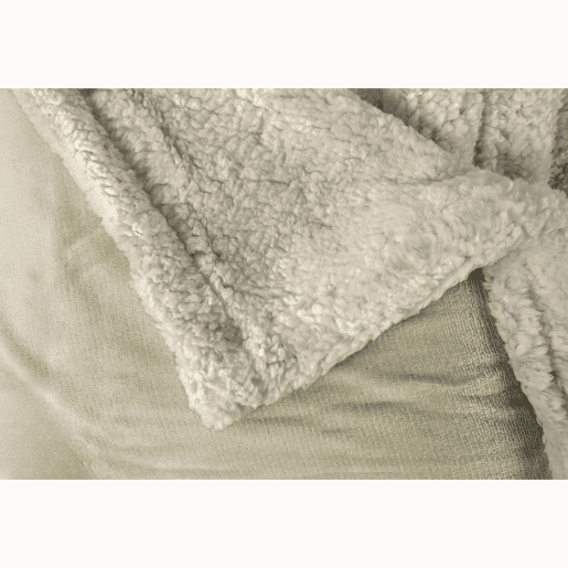 Briebe - Manta de Sofa, Cobertor de Sedalina com Tela de Sherpa 130 x 160cm Quente, Grossa e Extra Macia, , Taupe