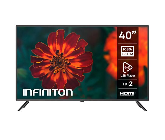 Tv infiniton intv-40ba130 de 40”, full hd, dvb-t2/c/s2