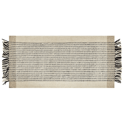 Tapete DIVARLI Creme 80 x 150 cm Lã