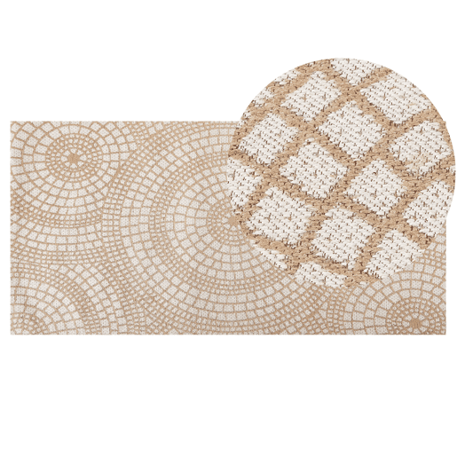 Tapete ARIBA Branco Creme 80 x 150 cm Juta