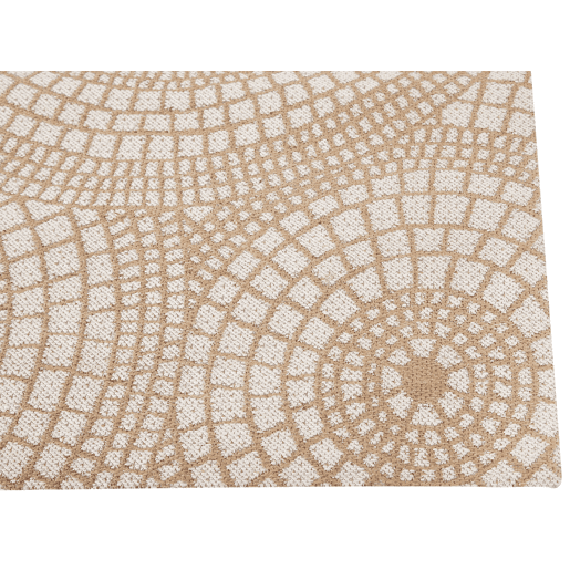 Tapete ARIBA Branco Creme 80 x 150 cm Juta