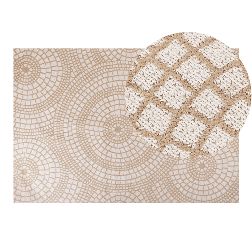 Tapete ARIBA Branco Creme 160 x 230 cm Juta