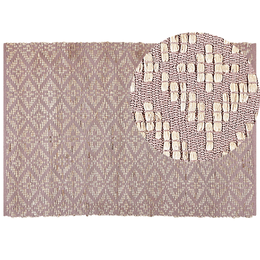 Tapete GERZE Rosa 160 x 230 cm Algodão