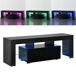 Mesa de tele con LED - Grimsey - Aglomerado 130 Mesa de tele con LED - Grimsey - Aglomerado 130 Negro