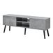 Mesa de Tele Eskilstuna con 2 Puertas 2 Estantes Aglomerado 120 Mesa de Tele Eskilstuna con 2 Puertas 2 Estantes Aglomerado 120 Gris