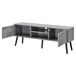 Mesa de Tele Eskilstuna con 2 Puertas 2 Estantes Aglomerado 120 Mesa de Tele Eskilstuna con 2 Puertas 2 Estantes Aglomerado 120 Gris