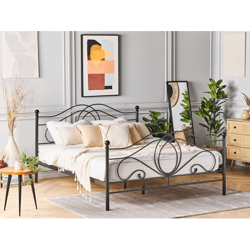 Beliani Cama Aço LYRA Beliani Cama Aço LYRA