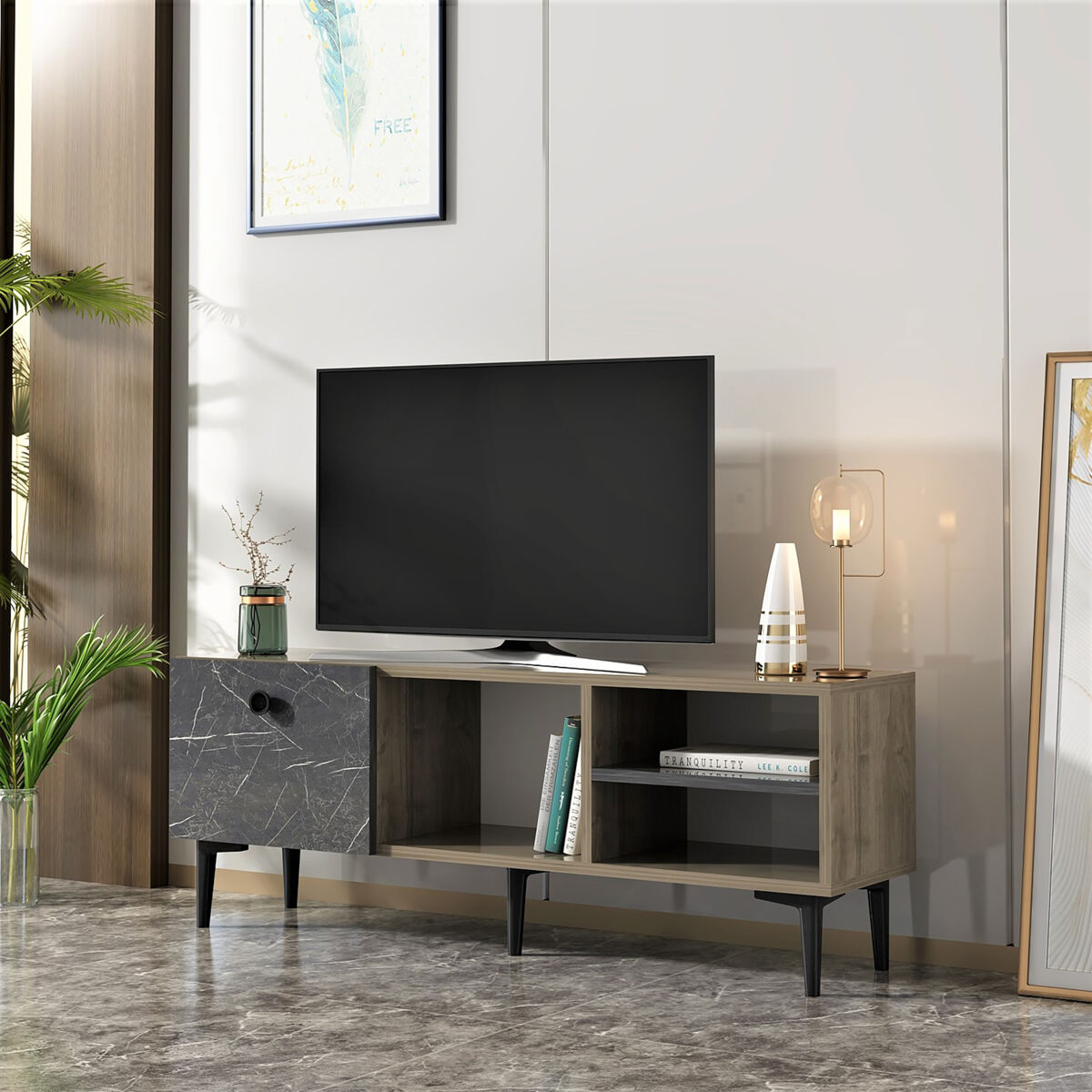Mueble de TV Nannestad aglomerado/plástico 120