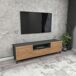 Mueble de TV Torsby con 3 puertas aglomerado 140 Mueble de TV Torsby con 3 puertas aglomerado 140 Antracita